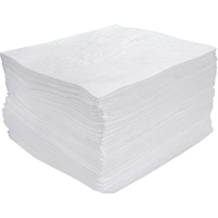 Premium Meltblown Sorbent Pads, Oil Only, 15" x 17", 25 gal. Absorbancy TGS INDUSTRIEL