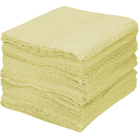 Feuilles absorbantes en fibres fines de premi&egrave;re qualit&eacute;, Mati&egrave;res dangereuses, 15" x 17", 30 gal. d'absorption TGS INDUSTRIEL