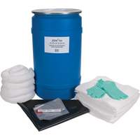 Trousse de lutte contre les d&eacute;versements pour &eacute;tabli, Huile seulement, Baril, Absorbance de 30 gal. US TGS INDUSTRIEL