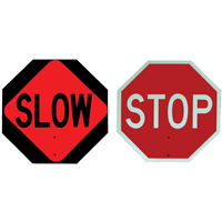 Panneau de signalisation &agrave; deux c&ocirc;t&eacute;s  Stop/Slow  TGS INDUSTRIEL
