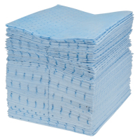 Premium Blue Bonded Sorbent Pads, Oil Only, 15" x 17", 30 gal. Absorbancy TGS INDUSTRIEL