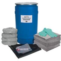 Trousse de lutte contre les d&eacute;versements pour &eacute;tabli, Universel, Baril, Absorbance de 30 gal. US TGS INDUSTRIEL