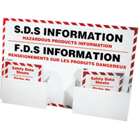 Postes d'information de fiches de donn&eacute;es de s&eacute;curit&eacute;, Anglais & français, Compris reliures TGS INDUSTRIEL