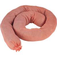 Remblais tubulaires absorbants, Mati&egrave;res dangereuses, Absorption 40 gal., 3" la x 4' lo, Pqt de 25 TGS INDUSTRIEL