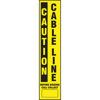 D&eacute;calcomanies pour piquet flexible de marquage - Caution Cable Line TGS INDUSTRIEL