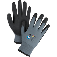 Gants enduits de premi&egrave;re qualit&eacute; ZX-30°, 10/T-Grand, R&ecirc;vetement PVC, Calibre 15, Enveloppe en Nylon TGS INDUSTRIEL