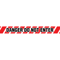 Rubans pour barricades, Anglais, 3" la x 1000' lo, 2 mils, Noir/rouge TGS INDUSTRIEL