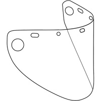 Visi&egrave;re d&eacute;coup&eacute;e &agrave; l'emporte-pi&egrave;ce et form&eacute;e Dynamic, Polycarbonate, Teinte Transparent TGS INDUSTRIEL