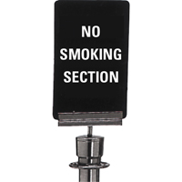 Enseigne de contr&ocirc;le des foules  No Smoking , 11" x 7", Plastique, Anglais TGS INDUSTRIEL