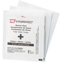 Gaze Dynamic, Tampon, 3" lo x 3" la, St&eacute;rile, Dispositif m&eacute;dical Classe 1 TGS INDUSTRIEL