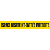Rubans pour barricades, Français, 3" la x 1000' lo, 3 mils, Noir sur jaune TGS INDUSTRIEL