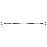 Telescopic Barricade Bar, 85" Extended Length, Black/Yellow TGS INDUSTRIEL