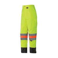 6039 Traffic Control Waterproof Safety Pant, Polyester, X-Small, High Visibility Lime-Yellow TGS INDUSTRIEL
