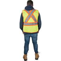 Flame-Resistant Surveyor Vest, High Visibility Lime-Yellow, Medium, Polyester TGS INDUSTRIEL