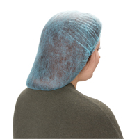 Bonnet bouffant pliss&eacute;, Polypropyl&egrave;ne, 21", Bleu TGS INDUSTRIEL