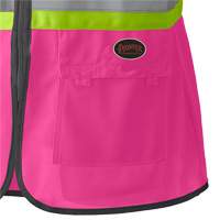 139PK Women's Safety Vest, Pink, X-Small, Polyester TGS INDUSTRIEL