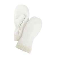 Mitaines d'hiver en cuir fleur de premi&egrave;re qualit&eacute; doubl&eacute;es de boa, Taille Grand, Mitaine TGS INDUSTRIEL