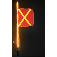 Safety Whip&reg; Heavy-Duty LED Whips, Hitch Mount, 4 High, Orange with Reflective TGS INDUSTRIEL