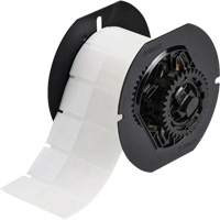Self-Laminating Wire & Cable Label, Vinyl, 1" L x 2.6" H, Clear/White TGS INDUSTRIEL