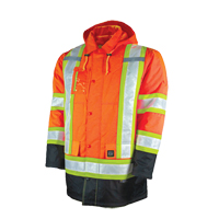 Parka de s&eacute;curit&eacute; doubl&eacute;, Orange haute visibilit&eacute;, Grand TGS INDUSTRIEL