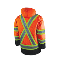 Parka de s&eacute;curit&eacute; doubl&eacute;, Orange haute visibilit&eacute;, Grand TGS INDUSTRIEL