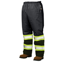 Pantalons &agrave; enfiler de s&eacute;curit&eacute; doubl&eacute;s, Polyester, Grand, Noir TGS INDUSTRIEL