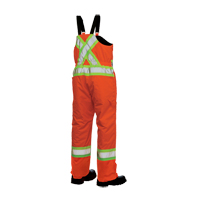Salopettes de s&eacute;curit&eacute; doubl&eacute;e, Polyester/Polyur&eacute;thane, Grand, Orange haute visibilit&eacute; TGS INDUSTRIEL