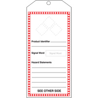 Tr&egrave;s grande &eacute;tiquette SGH, Papier cartonn&eacute;, 3-7/8" la x 8-1/2" h, Anglais TGS INDUSTRIEL