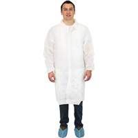 Sarreau de laboratoire, Polypropyl&egrave;ne, Blanc, Grand TGS INDUSTRIEL