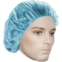 Bonnets bouffants, Polypropyl&egrave;ne, 18", Bleu TGS INDUSTRIEL