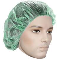 Bonnets bouffants, Polypropyl&egrave;ne, 21", Vert TGS INDUSTRIEL