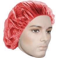 Bonnets bouffants, Polypropyl&egrave;ne, 21", Rouge TGS INDUSTRIEL