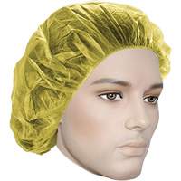 Bonnets bouffants, Polypropyl&egrave;ne, 24", Jaune TGS INDUSTRIEL