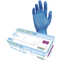Disposable Gloves, 2X-Large, Nitrile, 4-mil, Powder-Free, Blue TGS INDUSTRIEL