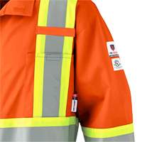 7702 Combinaison de s&eacute;curit&eacute; haute visibilit&eacute; ignifuge, Taille 36, Orange TGS INDUSTRIEL