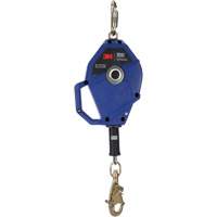 Cordage de s&eacute;curit&eacute; autor&eacute;tractable avec verrouillage intelligent, 30', Acier galvanis&eacute;, Pivotant TGS INDUSTRIEL