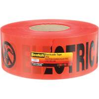 Scotch&reg; Buried Barricade Tape, English, 3" W x 1000' L, 4 mils, Black on Red TGS INDUSTRIEL