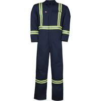 Combinaison non doubl&eacute;e Westex UltraSoft, Taille Grand (grande taille), Bleu marine, 12,4 cal/cm2 TGS INDUSTRIEL