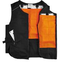Veste de refroidissement &agrave; changement de phase l&eacute;g&egrave;re avec sachets 6260 Chill-Its, Petit/Moyen, Noir TGS INDUSTRIEL