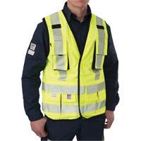 Veste antid&eacute;chirure pour arpenteur, Jaune lime haute visibilit&eacute;, Petit, Polyester TGS INDUSTRIEL
