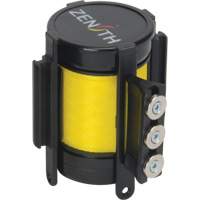 Cassette de ruban magn&eacute;tique pour barri&egrave;re de contr&ocirc;le des foules personnalis&eacute;e, 12', Ruban Jaune TGS INDUSTRIEL