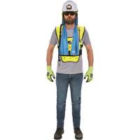 Veste refroidissante &agrave; &eacute;vaporation s&egrave;che &eacute;conomique Chill-Its 6687, Petit/Moyen, Jaune lime haute visibilit&eacute; TGS INDUSTRIEL