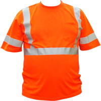 Chemise &agrave; manche courte haute visibilit&eacute;, Coton, 2T-Grand, Orange haute visibilit&eacute; TGS INDUSTRIEL