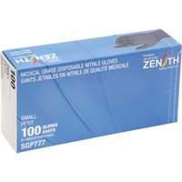 Puncture-Resistant Medical-Grade Disposable Gloves, Small, Nitrile, 5-mil, Powder-Free, Black, Class 2 TGS INDUSTRIEL