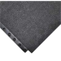Tapis antifatigue 24/Seven Locksafe, Lisse, 3' x 3' x 5/8", Noir, Caoutchouc naturel TGS INDUSTRIEL