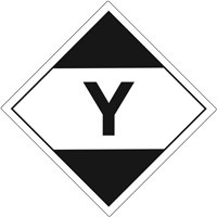 Étiquettes de quantité limitée pour transport aérien «Y», 4" lo x 4" la, Noir sur blanc SGQ531 | TGS INDUSTRIEL