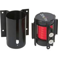 Barri&egrave;re &agrave; fixation murale avec ruban magn&eacute;tique, Acier, Fixation par vis, 7', Ruban Rouge TGS INDUSTRIEL