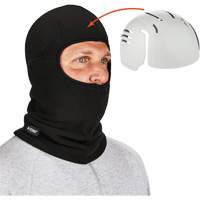 N-Ferno&reg; Zippered Balaclava Face Mask with Bump Cap Insert, Fleece/Polyester, Black TGS INDUSTRIEL