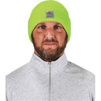N-Ferno&reg; Rib Knit Beanie Hat, One Size, High-Visibility Lime Green TGS INDUSTRIEL