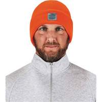 N-Ferno&reg; Rib Knit Beanie Hat, One Size, Orange TGS INDUSTRIEL